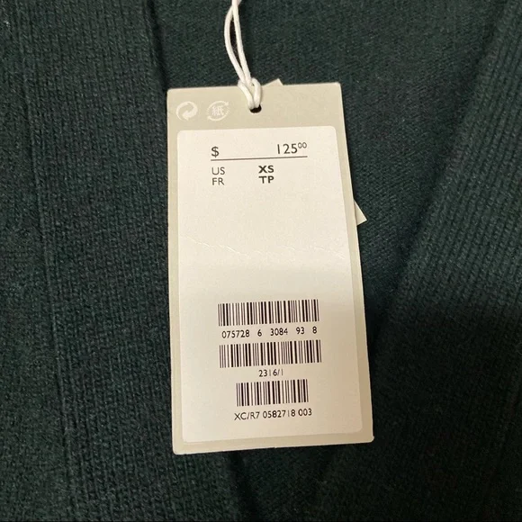 SOLD! New COS Women’s Lambswool Oversized Cardigan Green Size XS - Picture 5 of 10